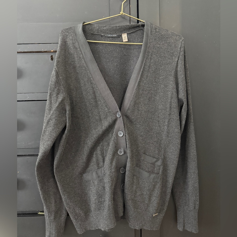 Tahari Charcoal Women's Cardigan